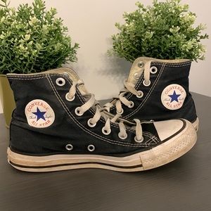 Used Chuck Taylor high tops, black, Unisex size men’s 4, women’s equivalent 6.